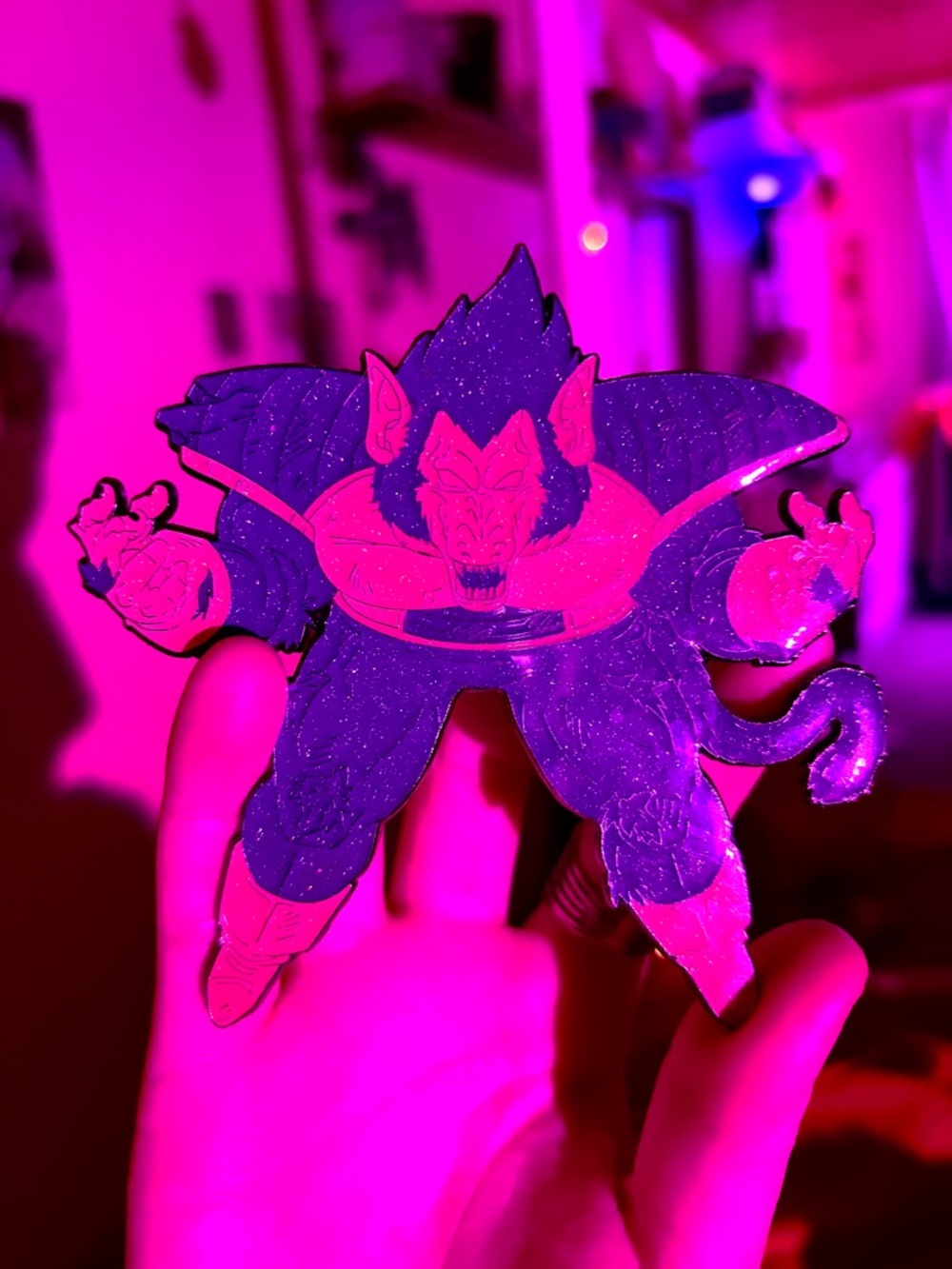 VEGETA OOZARU EXTREMELY RARE GLITTERY ENAMEL PIN BY PINZORD